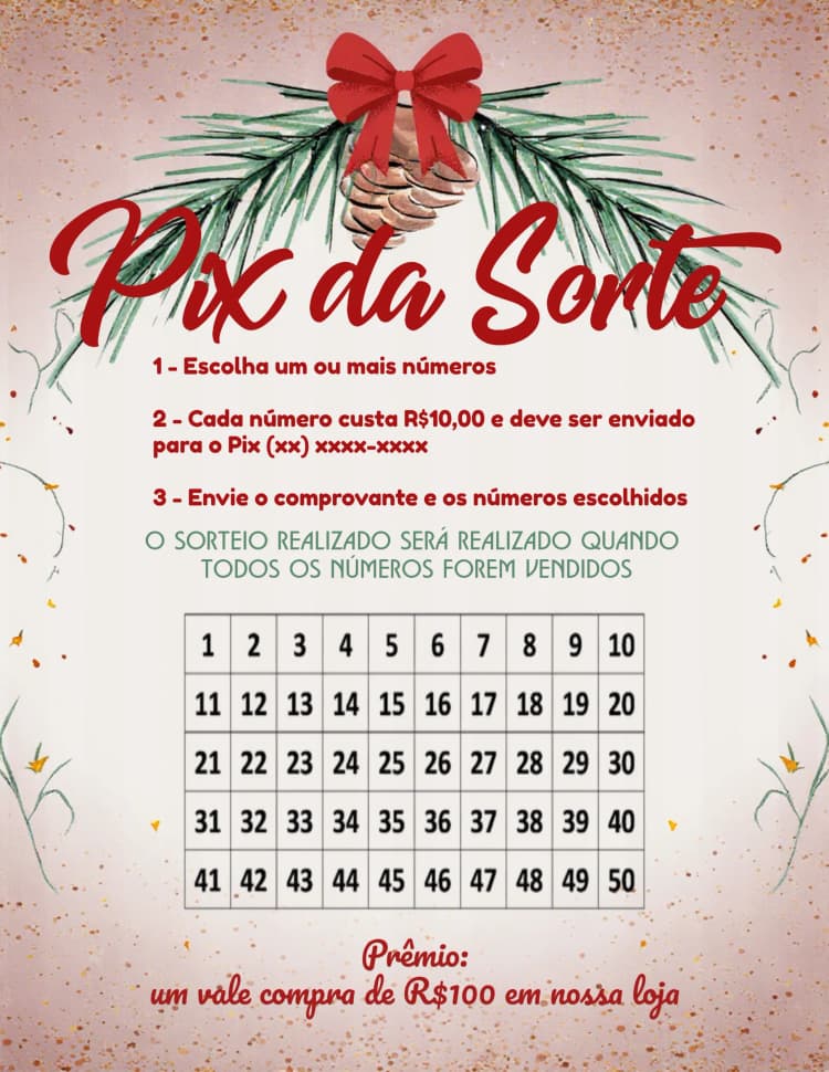Invitación Pix De La Suerte De Navidad Verde – tema Cartones verde, rojo, dorado, multicolor, festivo, brillante