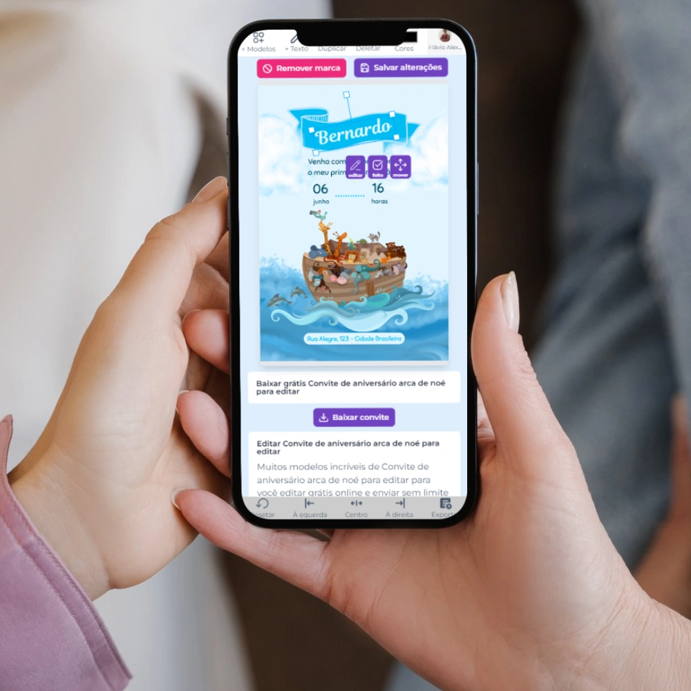 Exemplos de convites digitais editáveis